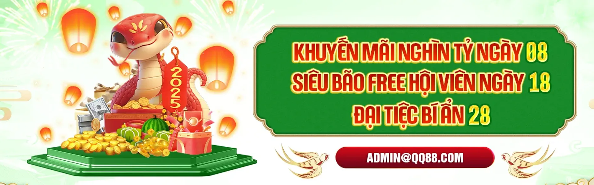 qq88 banner khuyến mãi nghìn tỉ đại tiệc bí ẩn